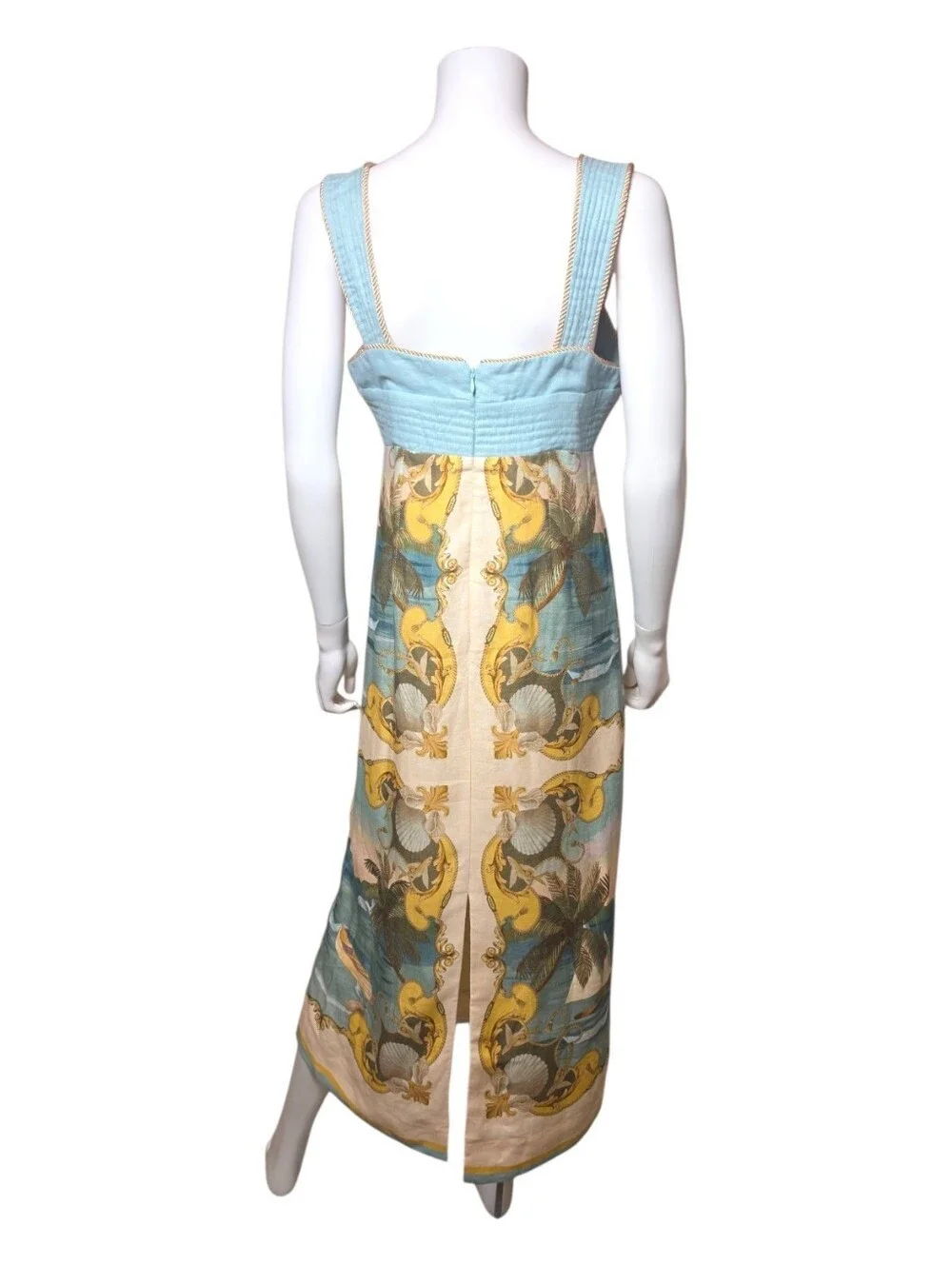 $280 NWT FARM RIO Multicolor Royal Sea Maxi Dress Medium - Picture 4 of 6